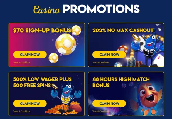 Yabby casino promotions